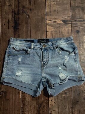 Lucky Brand Girl’s Light Blue Distressed Denim Shorts Size 16